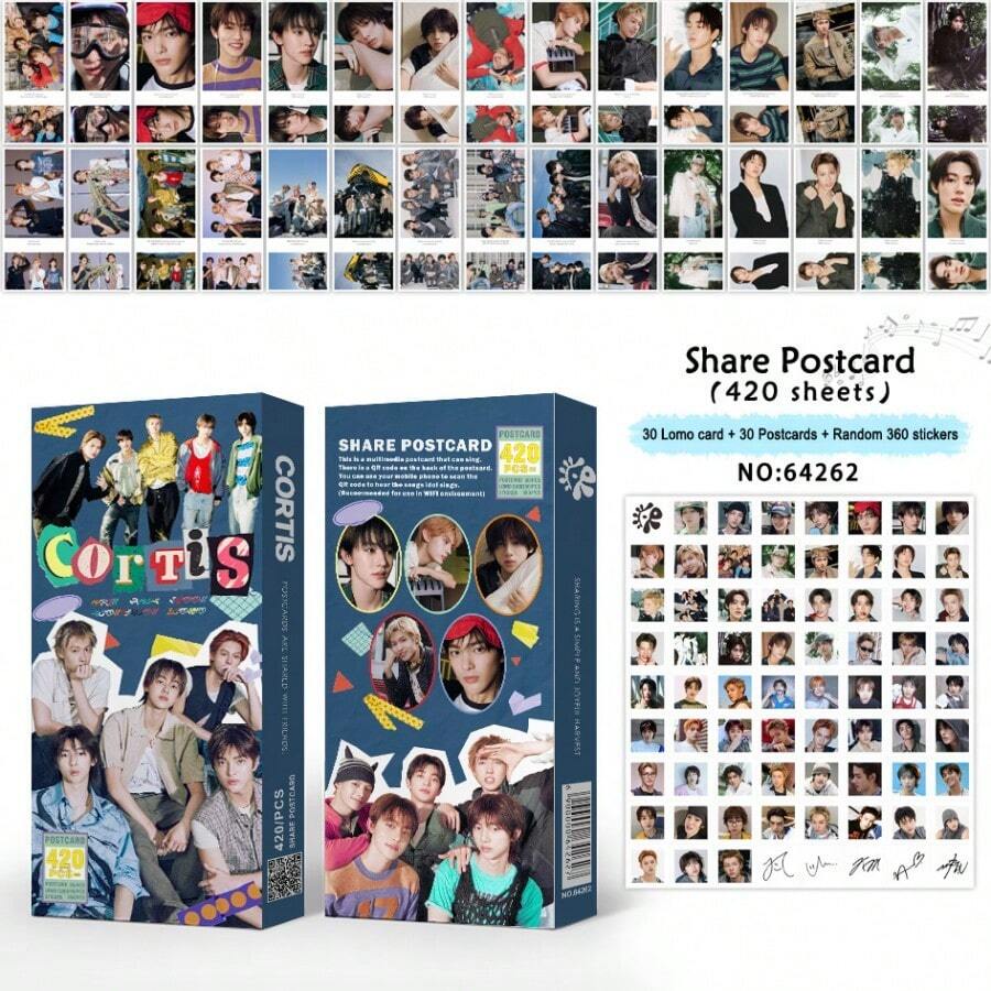 BT Shidi Team 2026 SEASON'S GREETINGS Celebrity 420pcs Voicecard Postcard Collection, Double-Sided LOMO Card, Laser Card, Greeting Card, Photo Card, Fan Collection Album Card, Themed Set Photo Card - Multicolor - View 1