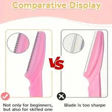 Precision Eyebrow & Face Razor For Men & Women - Stainless Steel Hair Trimmer With Safety Cover, Ergonomic Design For Eyebrow, Ear And Nose Hair Removal, Fragrance-Free, Facial Hair Grooming | Modern Grooming Tool | Razor, Eyebrow Trimmer, Great Gift For Valentine's Day, New Year, Etc. Color Randomly Sent - Multicolor - View 7