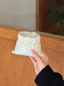 1 pieza Taza cerámica con bolsa de tela 3D, apta para café, té de la tarde, agua, taza de oficina de alta estética, taza cerámica de regalo - Multicolor - Ver 1