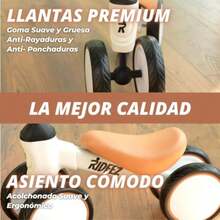 JCH-Bicicleta de Equilibrio 1 a 3 años Bici de Balance sin Pedales Bicicleta de Aprendizaje Montable para Niños Triciclo para bebé de 4 Ruedas Regalo para Bebés juguetes para bebe 1-3 años -RZ001 - Rosa - Ver 6
