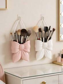 1pc Cute Bow-Shaped Pen Holder - Desktop Makeup Brush And Office Supply Organizer, Elegant Makeup Brush Storage, Suitable For Girls, Students And Women, Creative Decor Design For Holiday, Beach, Bathroom, Bedroom, Large Capacity - Multicolor - View 19