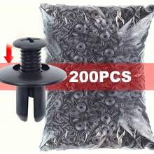 100颗黑色塑料铆钉 - 8毫米黑色塑料铆钉，坚固耐用，适用于汽车保险杠和维修 - 适用于大多数车型，汽车零部件铆钉紧固件，辅助挂钩 - 彩色 - 查看 12