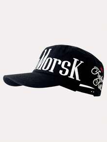 1pc Men's Letter & Lip Embroidery Hip Hop Hat, Streetwear Casual Cap - A - View 5