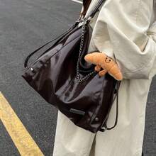 Multineos Comercial Large Leather Shoulder Bag For Women, Work, Everyday Use, Vintage PU Leather - màu nâu - Xem 4