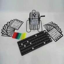 1 Set Adult Bingo Game Set - Includes 8.27" Metal Spinner, 75 Bingo Balls, Master Game Board, 18 Bingo Cards And 150 Colored Chips, Great For Family Game Nights, Large Gatherings And Parties - Multicolor - View 5