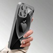 1个黑色苹果极简科技设计玻璃材质手机壳，优雅高端，兼容 - 銀色 - 查看 4