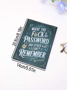 1 Stück 64-seitiges Passwort-Logbuch mit blau-grünem Einband und goldenem Schlüssel-Design - zum Organisieren von Passwörtern und Benutzernamen, ideal für Zuhause, Büro oder Scrapbooking, Bürobedarf - Grün - Übersicht 2