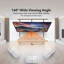 1pc 60/120 Inch Foldable Portable Projection Screen - 16:9 HD 4K Lightweight Wrinkle-Resistant Fabric, Suitable For Home Theater, Party, Office, Classroom - No Power Needed, Easy Installation, Portable Projection Screen, Movie Viewing, Modern Elegant, Durable - White - View 3