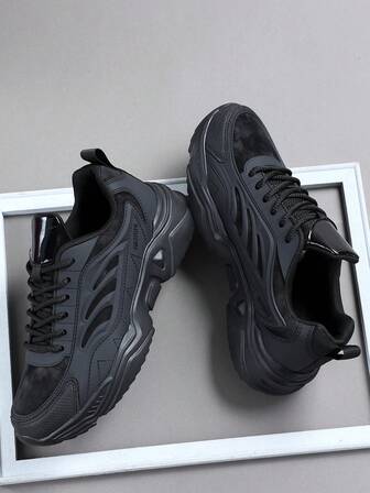 Men's Sports Shoes Casual Sneakers, Lace Up Soft Sole Flat Comfortable Academy Sports Shoes For Men, Lightweight Low-Top Daily Shoes