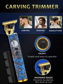 LQT 1/2/3pcs Professional Hair Clipper & Beard Trimmer Set, Men's Cordless Electric Hair Clipper, USB Rechargeable & Digital Display, Men's Grooming Tools, Portable Electric Shaver, Home Haircut Kit, Christmas Gift For Dad, Gift For Men - Multicolor - View 6