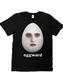 Twilight Eggward Graphic Tshirt Funny Meme Dank Shirt Edward Cullen Parody Tee Twilight Saga Retro T-Shirt Gift For Him - 黑色 - 查看 1