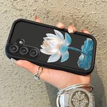 Funda de teléfono con patrón de loto adecuada para Samsung Galaxy A03s/A10s/A13/A14/A15/A30/A20s/A22/A24/A25/A31/A32/A33/A34/A35/A50/A30s/A51/A52/A53/A54/A55/S20/S21/S22/S23/S24/S25/M15/M31/M34/M35/M54/M55 Funda suave de escalera de cielo Clásica en blanco y negro de dos tonos Antigolpes Protección completa Cubierta de moda Elemento de alta gama Mejor opción de regalo - Multicolor - Ver 7