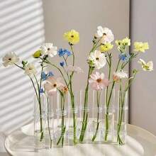 1 Set Transparent Test Tube Vase, Hydroponics Planter, Flower Vase Decor, Home Decoration, Holiday Gift - Clear - View 6