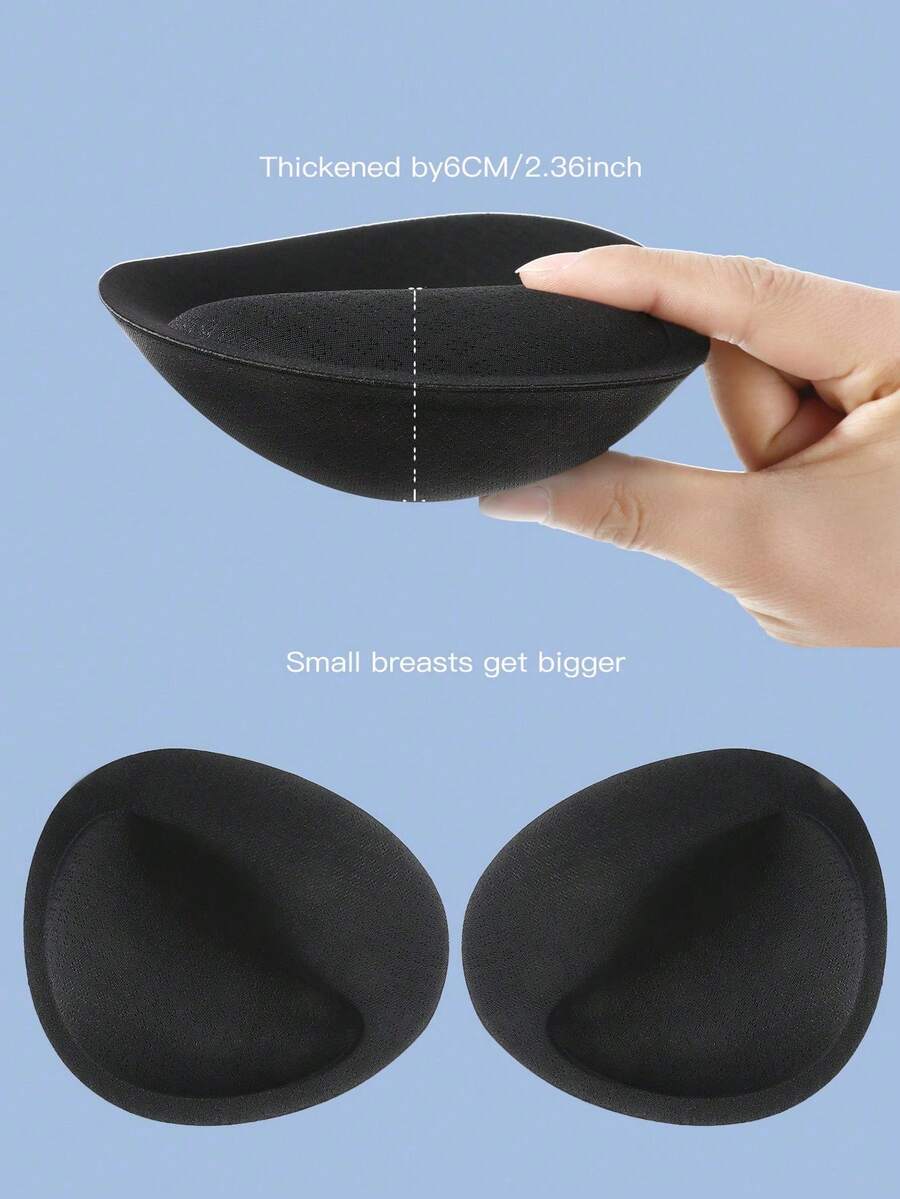 6cm Thick Bra Pads, Compact Breast Pads, Removable & Washable Thick Pads, Enhance Bust Support, Bra & Lingerie Accessories