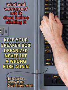 129/41件套，配电箱面板标签、断路器目录标签、醒目识别标签贴纸和防水保险丝盒贴纸。办公用品、家居及日常必需品。方便实用。