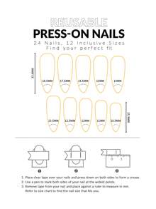 24 Piece Almond Shaped Push On Nails Lace French Design Manicure Set, Including 1 Piece Of Jelly Glue And 1 Nail File, Suitable For Ladies Parties, Proms, Daily Casual Wear. Detachable And Reusable Nail Art - Multicolor - View 4