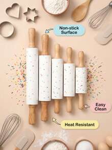 Cây cán bột silicon chấm bi nhiều màu sắc này được làm từ chất liệu silicon chống dính, thích hợp để cán bột, nướng bánh và làm bánh bao. Tay cầm thoải mái giúp thao tác dễ dàng và không tốn nhiều công sức, không bị dính bột và dễ dàng vệ sinh. Đây là một trợ thủ đắc lực trong nhà bếp của bạn. - Nhiều màu - Xem 9