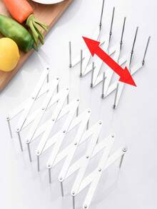 Adjustable Multifunctional Stainless Steel Bowl & Dish Rack, Draining Rack, Pot Lid Rack For Kitchen - Multicolor - View 5