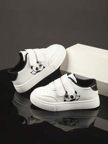 1 Pair Unisex New Simple Design Breathable Sneakers, Soft Sole Non-Slip Infant Casual Toddler Shoes, Fashion Versatile Children Canvas Shoes, Suitable For Spring And Autumn - White - View 3