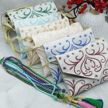 3pcs/Set Ramadan Holiday Gift, 70cm*110cm Tasseled Blanket, Lightweight & Soft, Includes Storage Bag & Beaded Tassel, Vintage Floral Pattern Design, Soft & Washable - Multicolor - View 2
