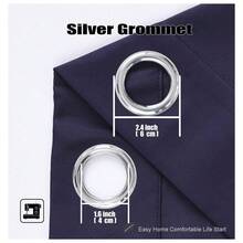 Blackout Curtains - WPM Triple Weave Thermal Insulated Grommet Drapes For Bedroom & Living Room - Room Darkening Window Treatments Dark Gray, 42x84 Inch - 2 Panels - 如圖96 - 查看 3