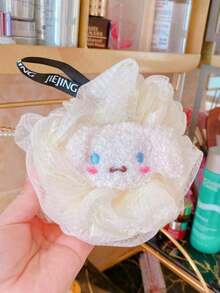 Sanrio 1个三丽鸥Hello Kitty泡泡浴球，花朵造型，可爱卡通泡泡浴球，超柔软大号磨砂泡泡浴球