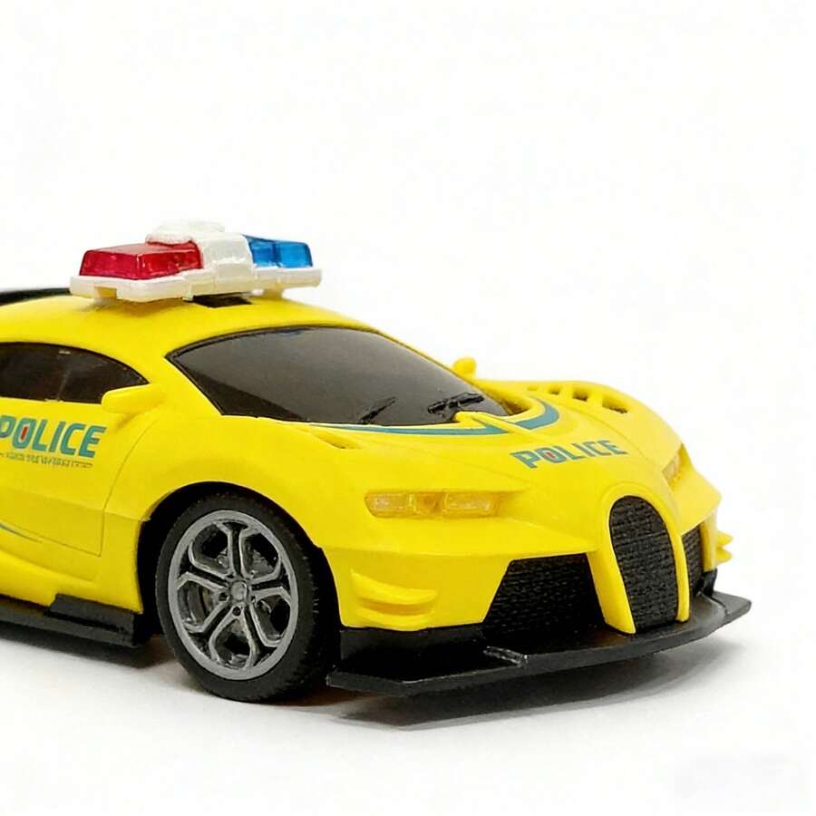 Coche de carreras infantil con control remoto, coche de policía, coche deportivo eléctrico recargable para niños.,Coche de control remoto, juguete para niños, coche de carreras en miniatura (estilo y colores surtidos, batería  incluida) - Amarillo - Ver 1