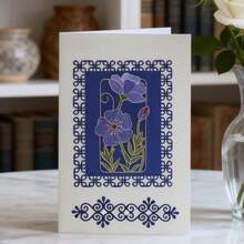 创意花卉金属切割模具，DIY剪贴簿相册和压花模板，贺卡制作工具，卡片纸切割工艺品，礼品卡制作模板模切。 - 銀色 - 查看 2