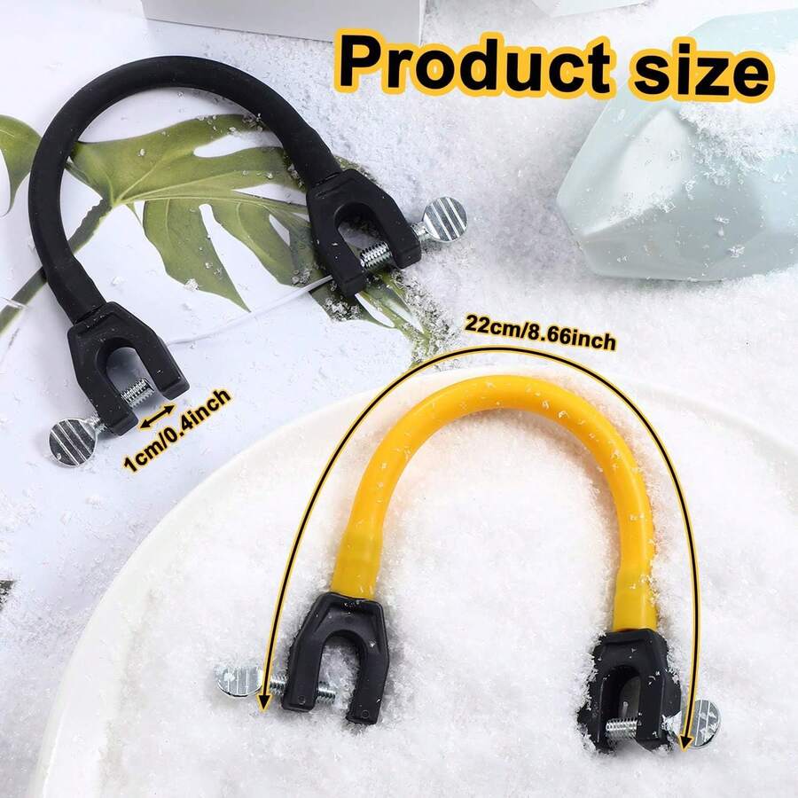 一套滑雪板尖端连接器，适合初学者和青少年滑雪训练，附赠收纳袋，速度控制楔形训练器，滑雪板装备，耐用橡胶，高指数塑料，滑雪板固定器，防摔设计，教堂式基本转弯速度控制，冬季滑雪配件，适合初学者户外滑雪训练的滑雪辅助工具 - 彩色 - 查看 1