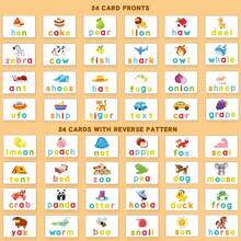 Juego educativo temprano de inteligencia para niños, cartas de aprendizaje de letras y palabras en inglés para reconocer y formar palabras - Multicolor - Ver 7