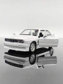 1:36 Scale BMW M3 1987 Diecast Model Car, White/Black, Rear-Wheel Drive, Smooth Gliding, Openable Doors, Detailed Replica, Toy For Boys And Girls, Collectible And Desktop Decor, Christmas, Halloween, Birthday Gift - Multicolor - View 6
