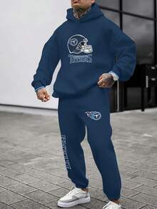 Tenne-Ssee Titans Casual Hoodie Jogging Sweatpants Tracksuit Set, Football Team Men's Tracksuit Set, Men's Game Day Hoodie Set - Nhiều màu - Xem 2