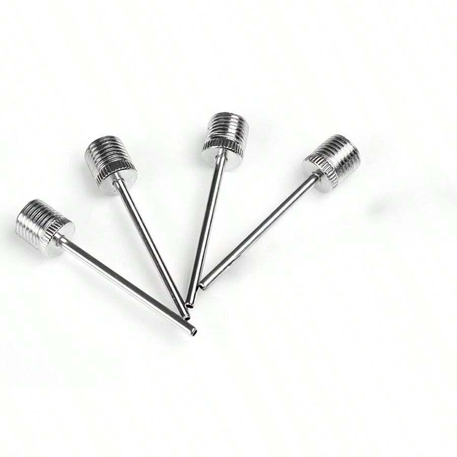 4pcs Heavy Duty Stainless Steel Air Balloon Pump With Quick Connect Thread - Portable Ball Inflator Pump For Basketball, Volleyball, Soccer Ball, Balloons - Compatible With Inflatable Sports Equipment, Balloons And Party Decorations - Ideal For Home, Gym - Silver - View 1