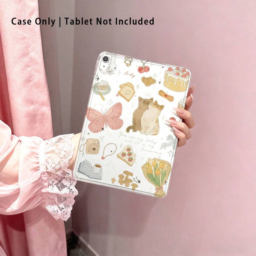 1个高透明防摔TPU平板电脑保护套，高清可爱小猫UV印刷，兼容iPad 11（2025款）、iPad Mini 6/7、iPad Air 1/2、iPad Air 4/Air 5/Air 6/Air 7、9.7英寸iPad（2019/2020/2021款）、10.2英寸iPad 10/11、iPad Air 11（2024/2025款）、iPad Pro 11（2024款）、iPad Pro 11（2018-2022款）、iPad Pro 12.9英寸/iPad Air 13。 - 彩色 - 查看 1