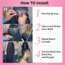 4 Bundles/Pack Human Braiding Hair For Boho Braids 45g/Pack Deep Wave Boho Hair For Braiding Knotless 12A Curly Bulk Bohemian  Unprocessed Brazilian Virgin Hair Extensions Natural Color 16 Inch/20inch - 27#+30#(2 of each color) - 查看 5