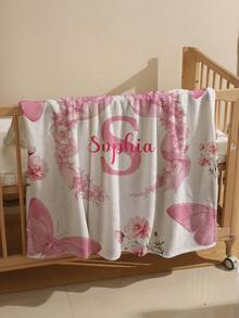 1pc Customized Personalized Blanket, Text Blanket, DIY Blanket, Patterned Blanket, Memorial Blanket. Tapestry, Photo Portrait Blanket Design, Suitable For Girls, Boys, Adults, Valentine's Day Gift, Lightweight, Baby Blanket. - Multicolor - View 5