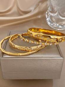 Bộ vòng tay bằng thép không gỉ mạ vàng 18K hình ngôi sao, mặt trăng, tre, kiểu cổ điển sang trọng, trang sức họa tiết thần thoại dành cho nữ, thích hợp cho Lễ tình nhân, tiệc tùng, dạ hội, hàng ngày, hẹn hò, lễ hội Mardi Gras, năm mới, đám cưới, đi biển, Giáng sinh, kỷ niệm, quà tặng thanh lịch cho mẹ, trang sức phong cách Boho, quà sinh nhật, quà cho phù dâu. - Nhiều màu - Xem 5