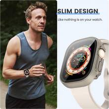 Bộ 2 ốp lưng bảo vệ màn hình siêu mỏng kèm kính cường lực, 49mm - Kính cường lực tích hợp, viền PC cứng cáp, siêu mỏng chống trầy xước, phù hợp cho cả nam và nữ. - 2 vỏ màu titan - Xem 3