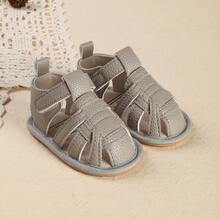 0-1岁男婴/女婴 3-5/6-12个月 软底防滑闭趾凉鞋，夏季 - 灰色 - 查看 8