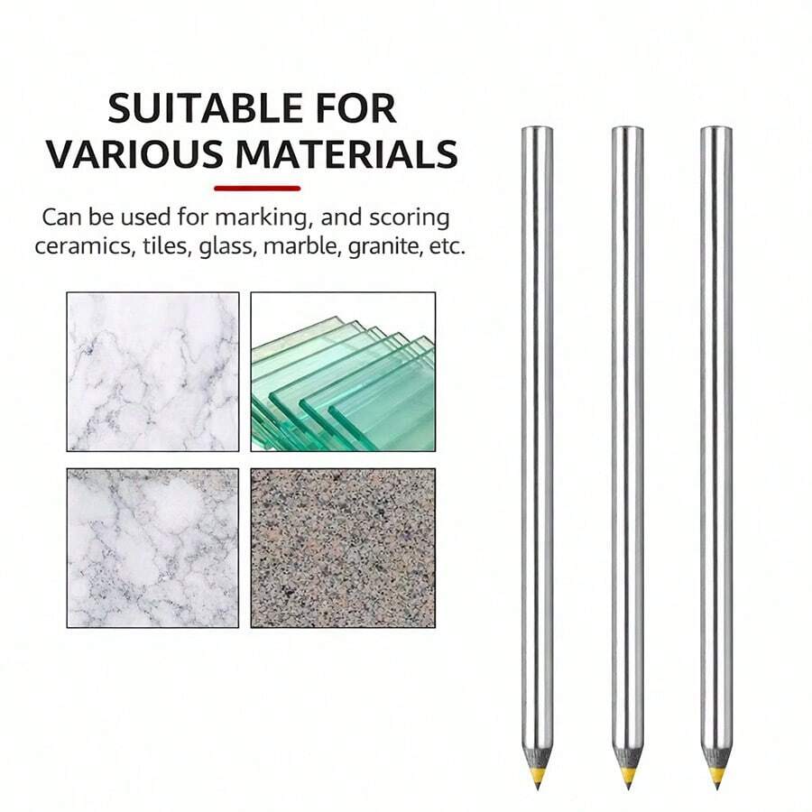 Alloy Carbide Scriber Pens Scribe Metal Wood Glass Tile Cutting Marker Hardwood Hand Tool For Precision Lettering - Silver - View 1