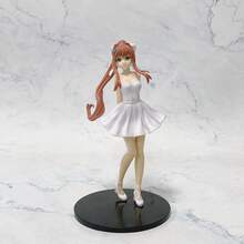 Doki Doki Literature Club! Monica Anime Figure, Ball Gown 2D Beautiful Girl Collectible PVC Figurine, Perfect For Desktop Display Shelf Ornament Gaming Setup Decor, Ideal For DDLC Fans Birthday Christmas Gift Giving - 禮服莫妮卡袋裝 - 查看 6