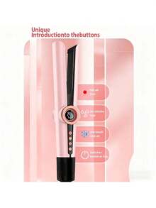 UKLISS 热风直发梳，自动美发造型工具，打造柔顺直发 - 粉色 - 查看 2