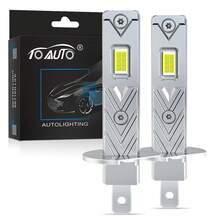 TOAUTO 2Pcs H1 H3 LED Headlight Bulb 50W 15000Lm White 6500K Mini For Auto Super Bright LED Fog Lights Fanless Wireless 12V - A - View 10