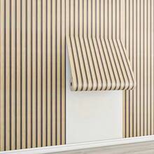 1 Roll Striped Textured Self-Adhesive Wallpaper, Removable, Self-Stick Wall Decal, Suitable For Cabinet, Furniture Renovation, Wall Decor, Home Decoration - Beige - View 15