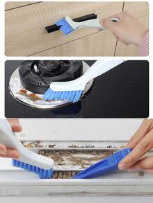 窗户清洁缝隙清洁器、窗台清扫器、窗户缝隙清洗器、缝隙刷、家政清洁工具 - 白藍 - 查看 4