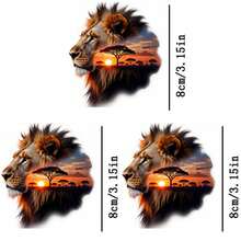 1pc/2pcs/3pcs Sunset Lion Silhouette Durable Long-Lasting Heat Transfer Stickers, For DIY T-Shirts, Sweatshirts, Jeans, Hoodies, Backpacks, Jackets, Handbags, Pillows - Multicolor - View 5