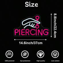 1 Peça Decoração de Parede Letreiro de Néon de Tatuagem, Luz de Néon LED Multicolorida Alimentada por USB para Loja de Tatuagem, Salão de Beleza, Estúdio, Loja, Presente Perfeito para Amantes de Decoração - luz policromática - Visão 10