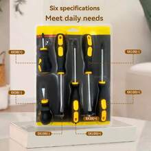 2pcs Magnetic Tip Screwdriver Set - Made Of TPR Material, Suitable For Home Repairs, Construction, Etc. ( + Flat Head) - Multicolor - View 8