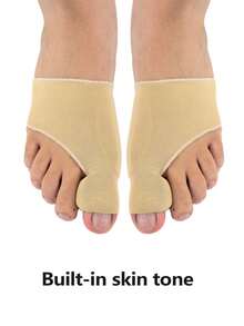 2pcs Silicone Toe Protectors, Comfortable Forefoot Pads, Enhanced Wear Resistance, Big Toe Support & Protection, Beige, Flexible Design, Suitable For Daily Comfortable Foot Care - True Color - View 12