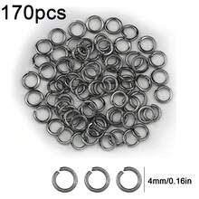 35/40/100/110/140/170/170/520pcs Iron Closed Jump Rings For DIY Jewelry Making, Beading Craft Supplies